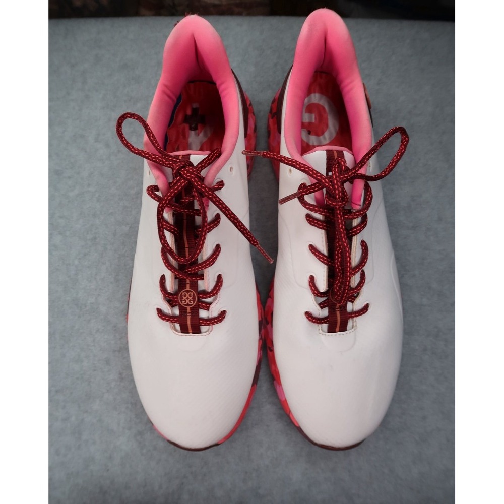 G/FORE MG4+ Golf Shoes Men's Size 12 White Pink Camo Spikeless Athletic Sneakers